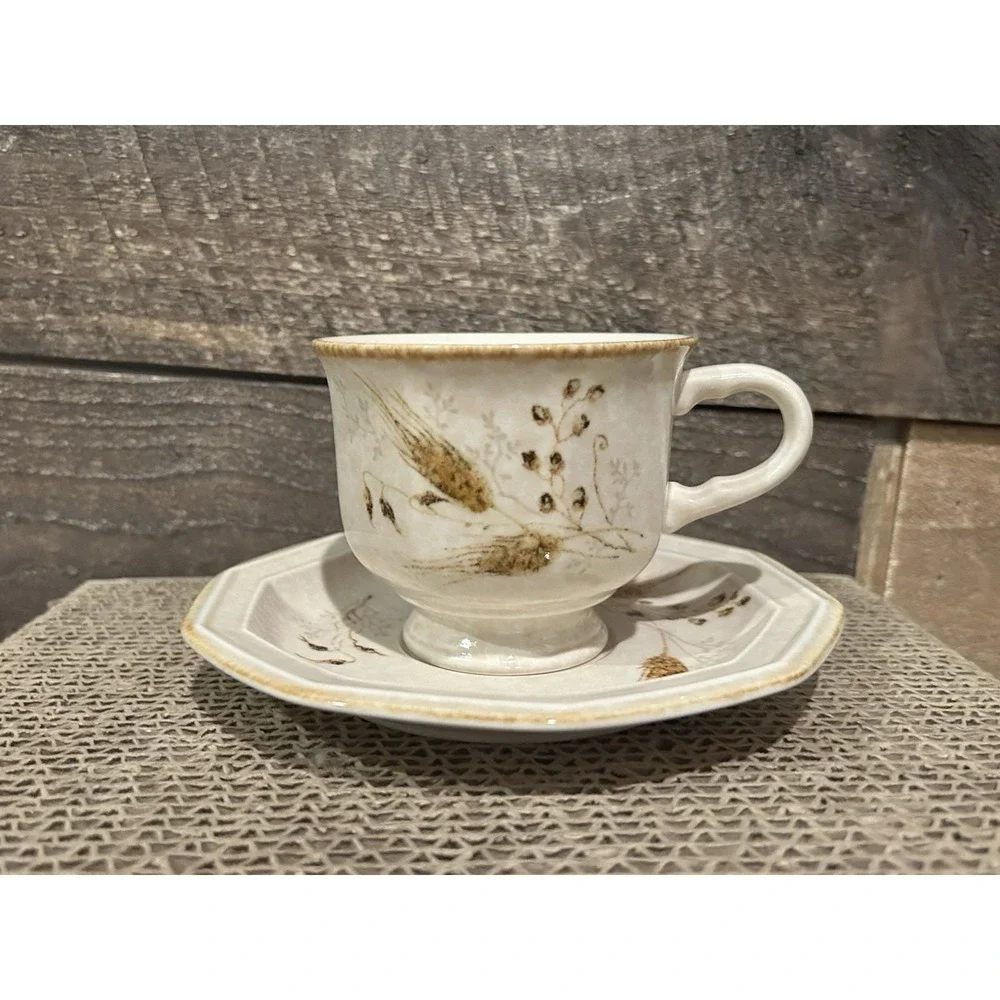 Mikasa Avante Torino‎ Teacup Cup and Saucer Set VTG
